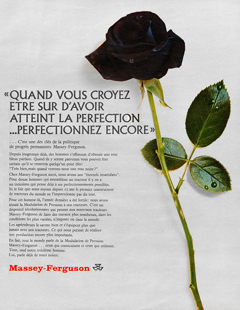 Publicit� Massey Ferguson 1966